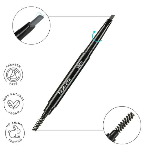 Crayon sourcils retractable double embout effet naturel
